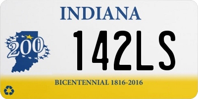 IN license plate 142LS