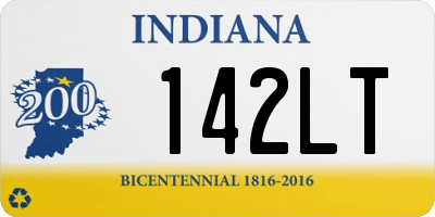 IN license plate 142LT