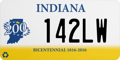 IN license plate 142LW