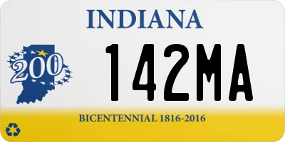 IN license plate 142MA