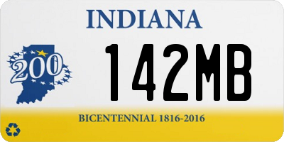 IN license plate 142MB