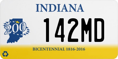 IN license plate 142MD