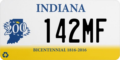 IN license plate 142MF