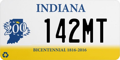 IN license plate 142MT