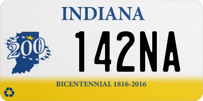IN license plate 142NA