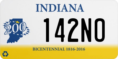 IN license plate 142NO