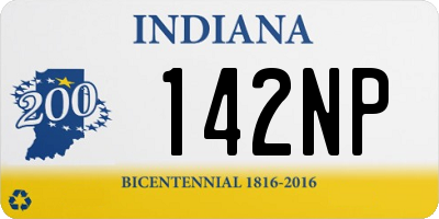 IN license plate 142NP