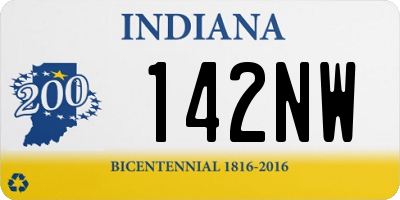 IN license plate 142NW