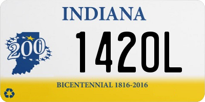 IN license plate 142OL