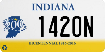 IN license plate 142ON