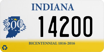 IN license plate 142OO