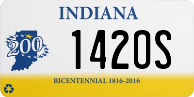 IN license plate 142OS