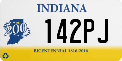 IN license plate 142PJ