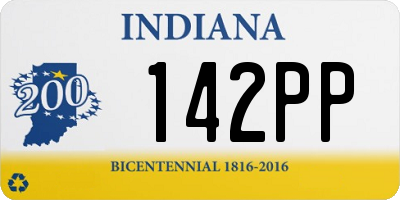 IN license plate 142PP