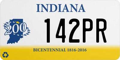 IN license plate 142PR