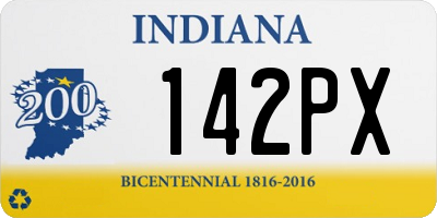 IN license plate 142PX