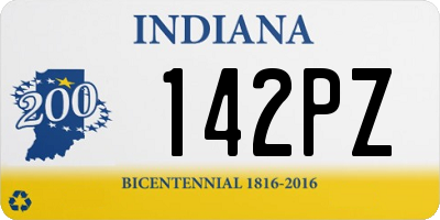 IN license plate 142PZ