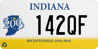 IN license plate 142QF