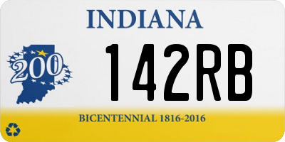 IN license plate 142RB