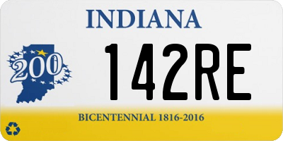 IN license plate 142RE