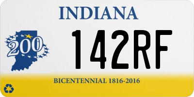 IN license plate 142RF