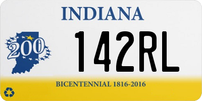 IN license plate 142RL