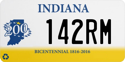 IN license plate 142RM