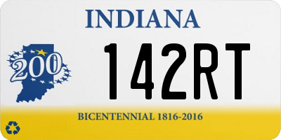 IN license plate 142RT