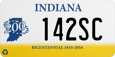 IN license plate 142SC