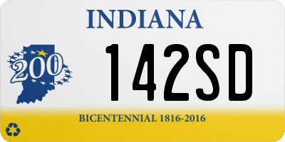 IN license plate 142SD