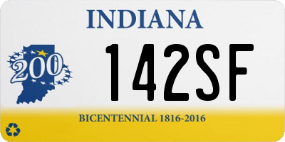 IN license plate 142SF