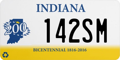 IN license plate 142SM