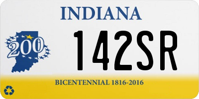 IN license plate 142SR