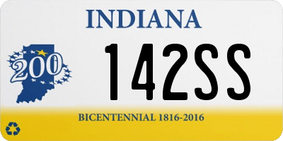 IN license plate 142SS