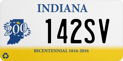 IN license plate 142SV