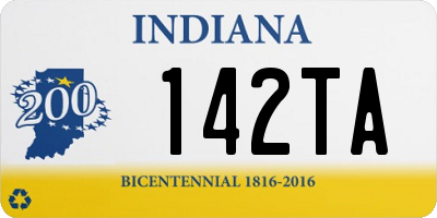 IN license plate 142TA