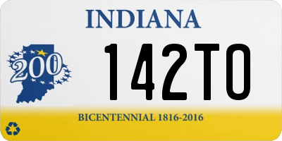 IN license plate 142TO