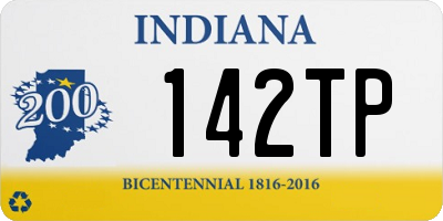 IN license plate 142TP