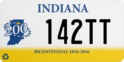 IN license plate 142TT