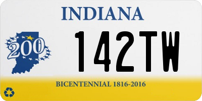 IN license plate 142TW