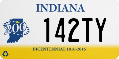 IN license plate 142TY