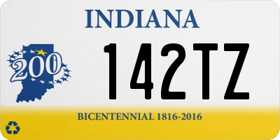 IN license plate 142TZ