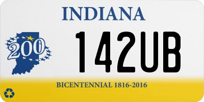 IN license plate 142UB