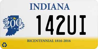 IN license plate 142UI