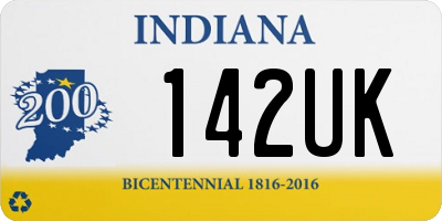 IN license plate 142UK