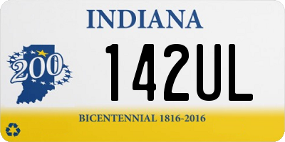 IN license plate 142UL