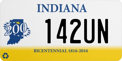 IN license plate 142UN