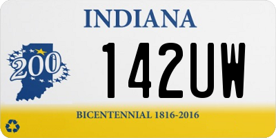 IN license plate 142UW