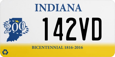 IN license plate 142VD