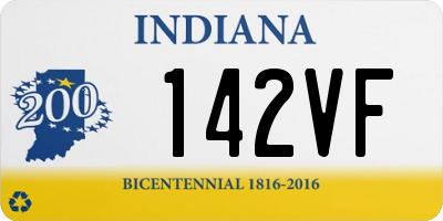 IN license plate 142VF
